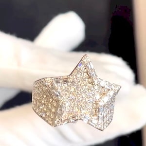 2.33CT Diamond Star ring 9ct solid gold