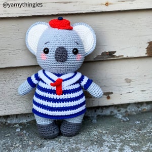 MADE TO ORDER Crochet Koala Sailor Plushie &quot;Kevin&quot; (Customizable)