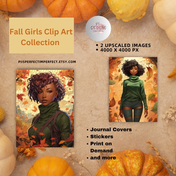 Upscaled Fall Girls Images in Rich Fall Colors - 4000x4000 High Resolution