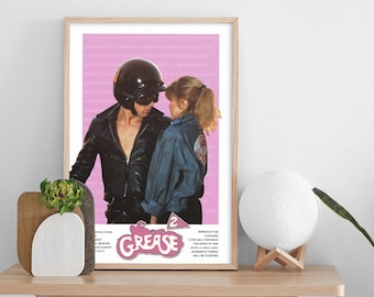 Cartel de la banda sonora de Pink Grease 2 • Descarga digital, Impresión digital, Cartel de la película, Grease 2
