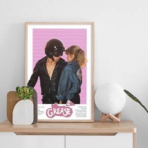 Pink Grease 2 Soundtrack Poster • Digital Download, Digital Print, Movie Poster, Grease 2