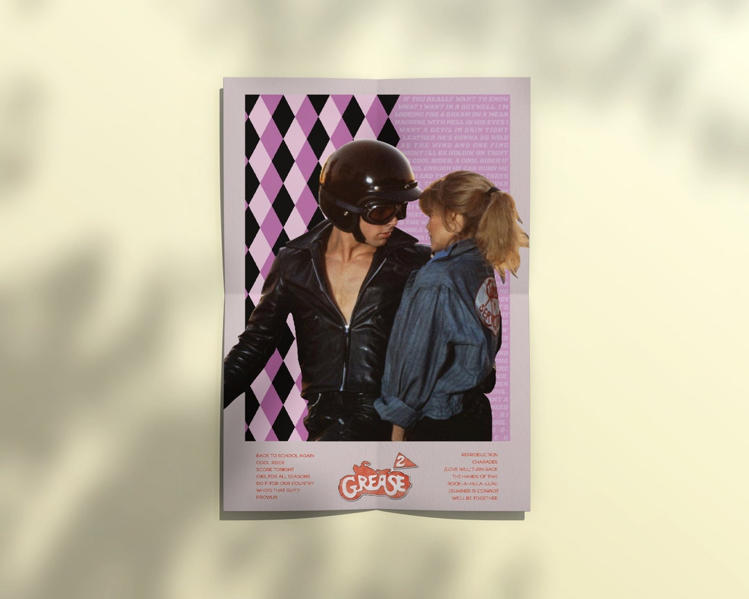 Grease 2 Soundtrack Poster Digital Download, Digital Print, Movie