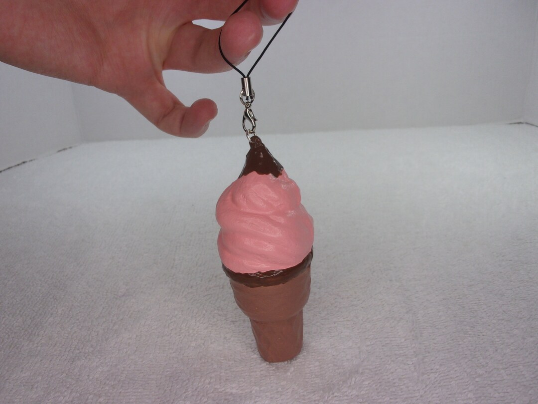 Gelato al cioccolato e fragola cono squishy NON COMMESTIBILE
