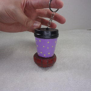 Handgemaakte koffie en donut sleutelhanger squishy NIET EETBAAR