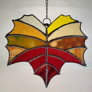FOGLIA D’ACERO - Cattura sole in vetro colorato