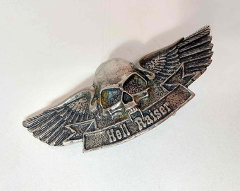 Vintage 1990s HELL RAISER Belt Buckle