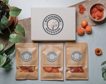 Presentask med soltorkad frukt i Kalifornien