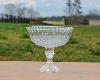 BULK! 10 Clear Compote Bowl, Clear Compote Vase, Pedestal Vase, Wedding Centerpiece, Floral Decor, Floral centerpiece