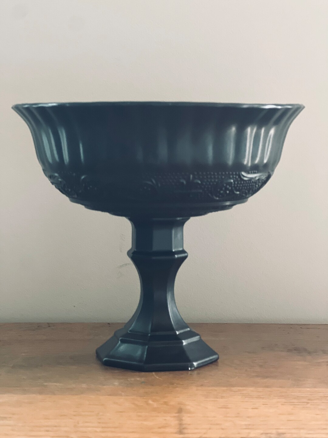Black Compote Bowl, Black Compote Vase, Pedestal Vase, Wedding