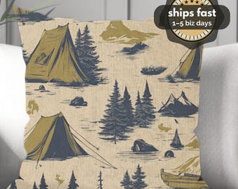 Nature Lover Gift Adventure Decor Pillow Cabin Decor RV Accessory Outdoor Cushion Mountain Housewarming Gift Camping Enthusiast Present