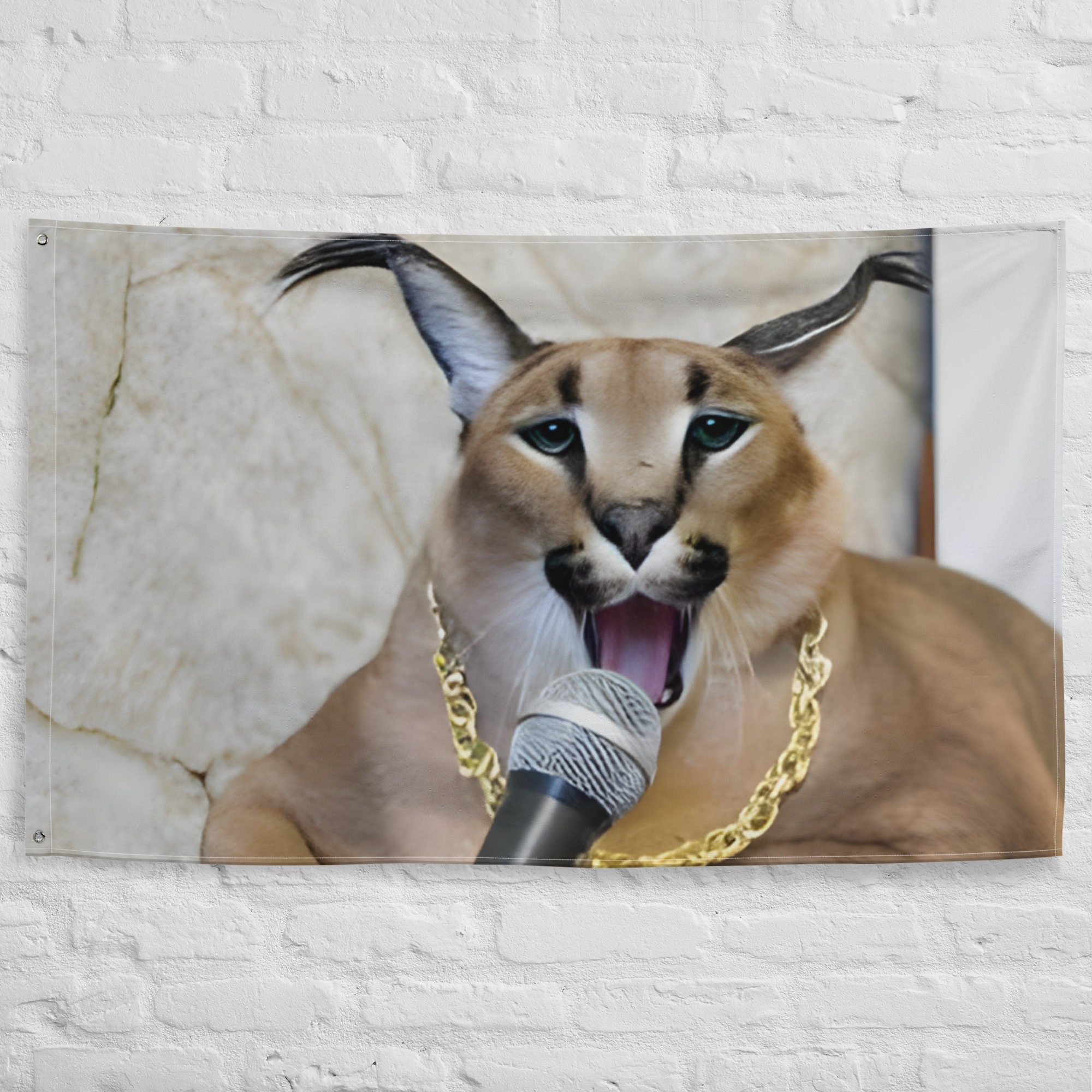 Big Floppa Meme Cat Caracal T-Shirt, Cool Funny Cats Caracal