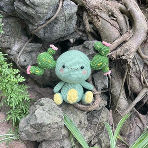 Cactus Axolotl, Crochet Cactus Axolotl, Handmade Cactus Axolotl