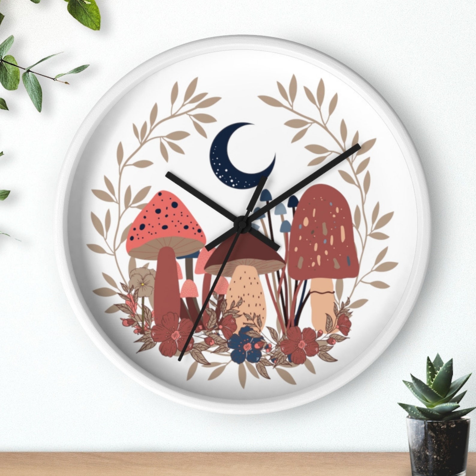 Cottagecore Mushroom Wall Clock / Cottagecore Decor / Nature Etsy