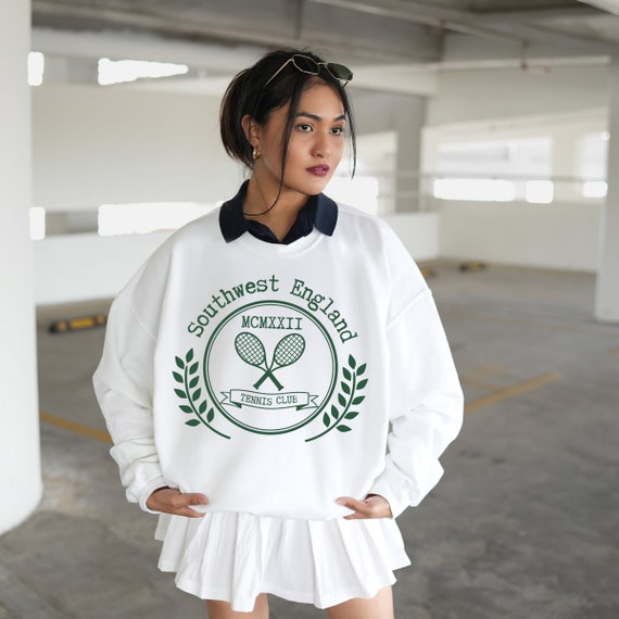 Old Money Aesthetic Crewneck Sweatshirt / England Tennis Club - Etsy Polska