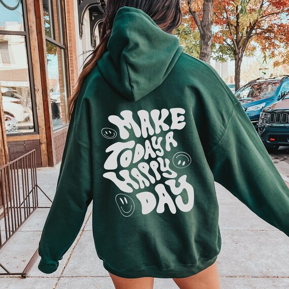 Happy Positive Hoodie / Oversized Aesthetic Sweatshirt / Comfy - Etsy Canada