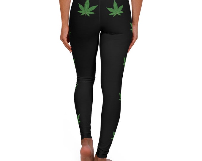 Women's Cannabis Leaf Spandex Leggings
