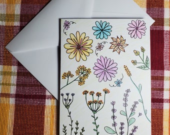 Hand Drawn Greeting Card - Etsy