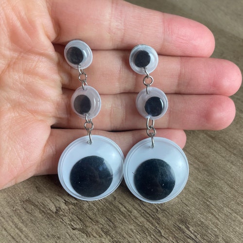 Googly Eye Earrings Quirky Earrings Novelty Earrings Unique Etsy