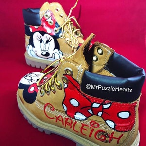 Custom Hand Painted Personalized Youth Timberlands image 1