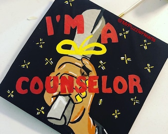 Custom Hand Painted Personalized Graduation Cap