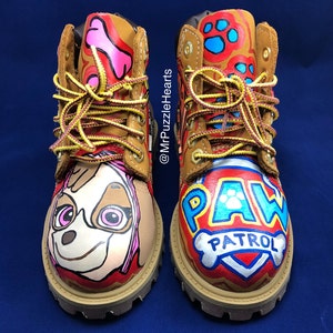 Custom Hand Painted Personalized Youth Timberlands image 6