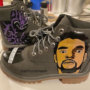 Custom Hand Painted Personalized Youth Timberlands image 3