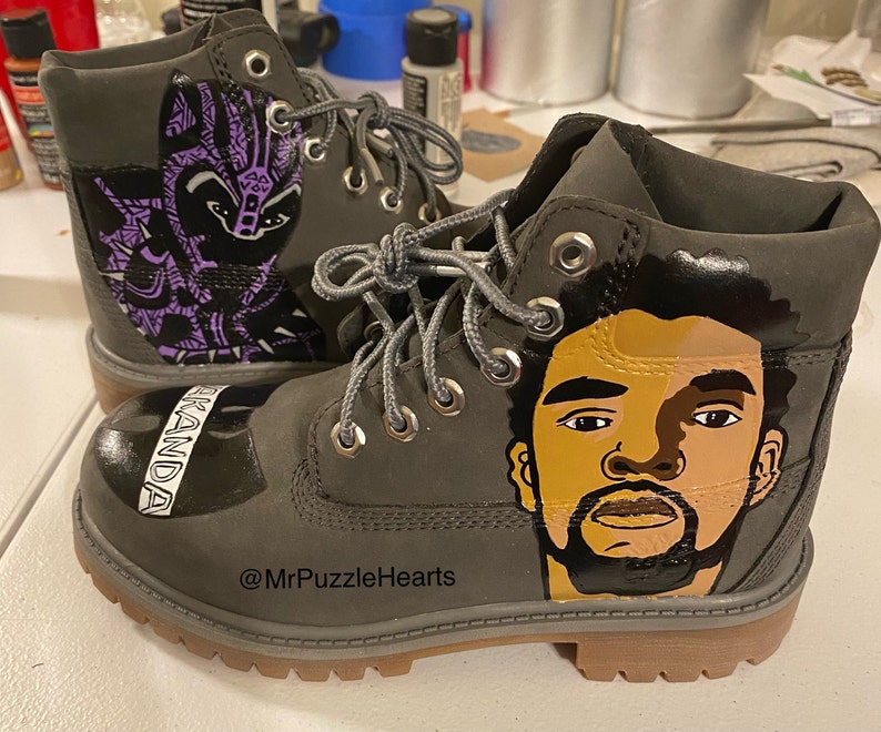 Custom Hand Painted Personalized Youth Timberlands image 3