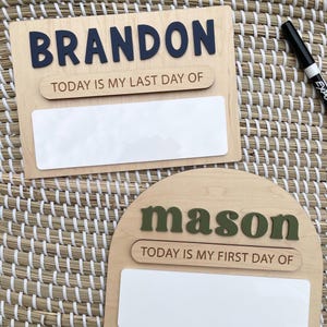 Personalized First Day of School Sign | Reusable Dry Erase Board