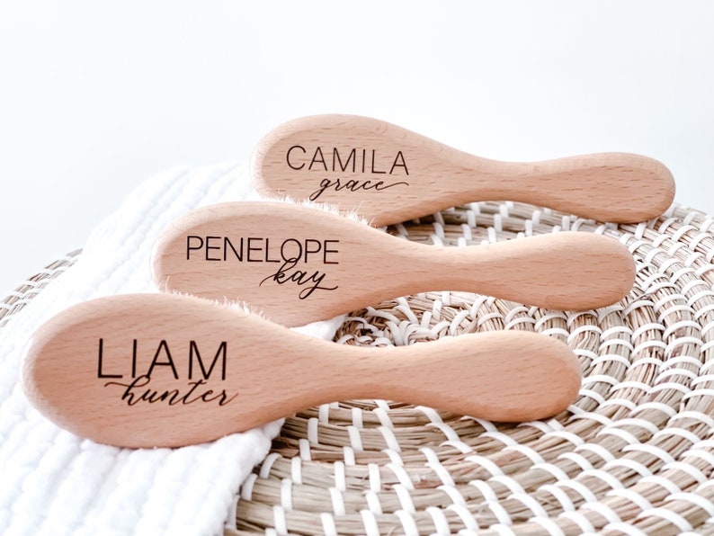 Personalized Baby Hair Brush Baby's First Brush Baby Etsy