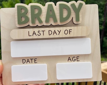 Personalized First Day of School Sign | Reusable Dry Erase Board