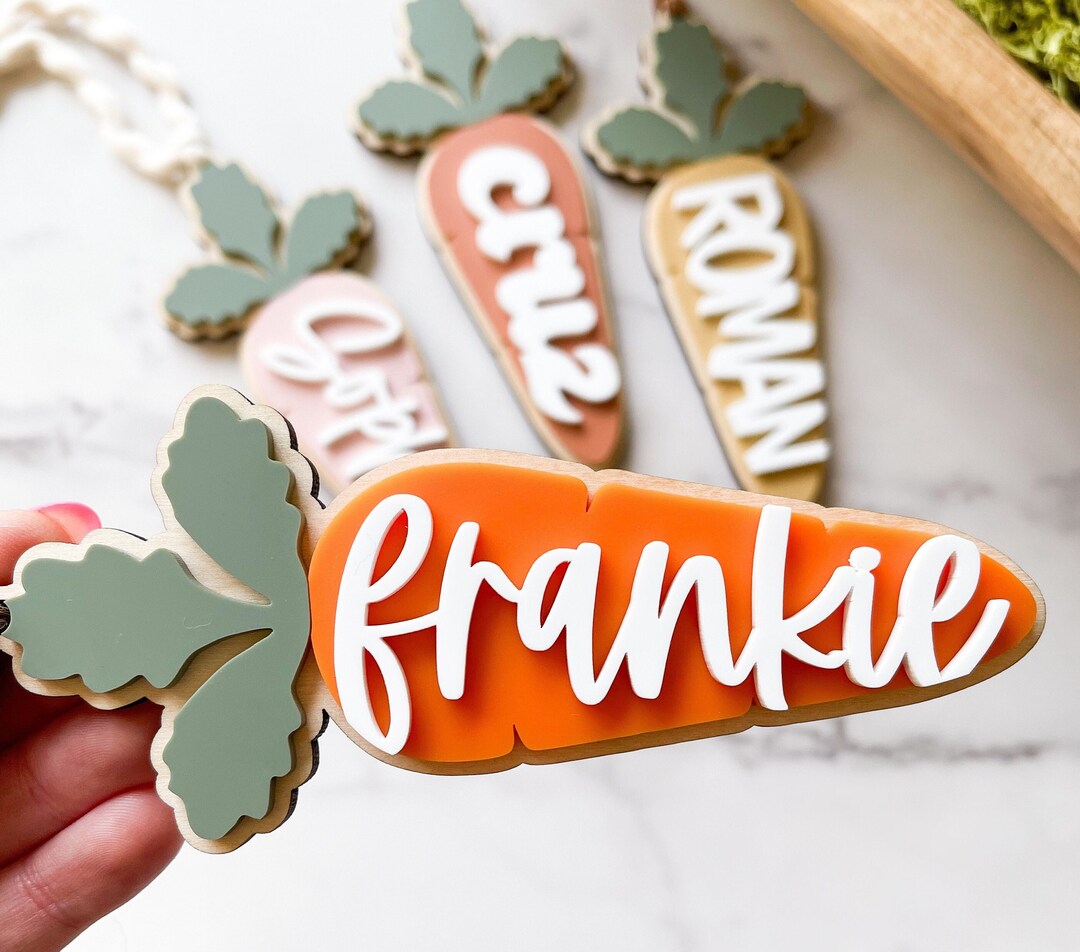 Personalized Easter Basket Tag Easter Basket Name Tag Carrot Easter Personalized easter basket tag easter basket name tag carrot easter