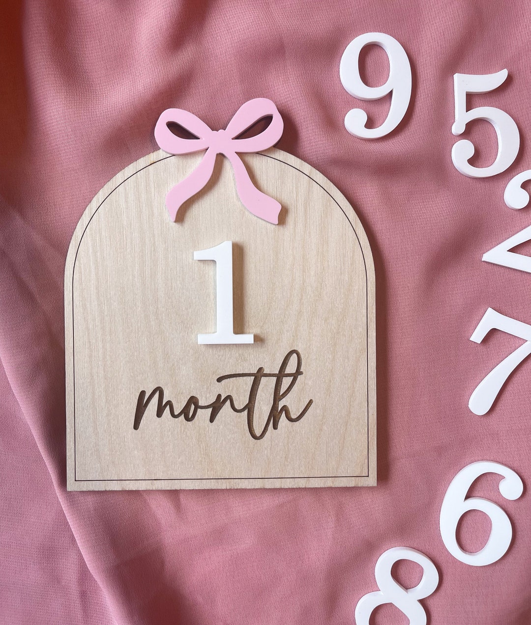 Bow Milestone Sign | Bow Milestone Cards | Baby Announcement Sign ...