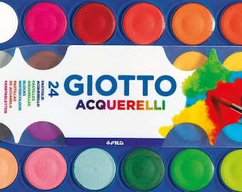 Giotto WaterColour Blocks Set ( 12/24/36 Piece Set. ) Vibrant Palette Watercolour for School kids or beginners.
