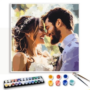 Pintura personalizada por número / Kit de pintura por número / Pintura por número Retrato de mascota / Pintura por números / Pintura diy por número / 36 colores
