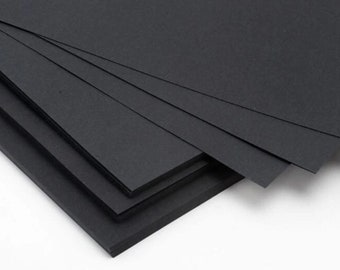 Schwarzes Papier A4/A3 ( 50/25 Blatt ), Schwarzes Papier zum Basteln, Schwarzes Tonpapier, Schwarzes Papier für Scrapbooking, Schwarzes Papier für Kunst.