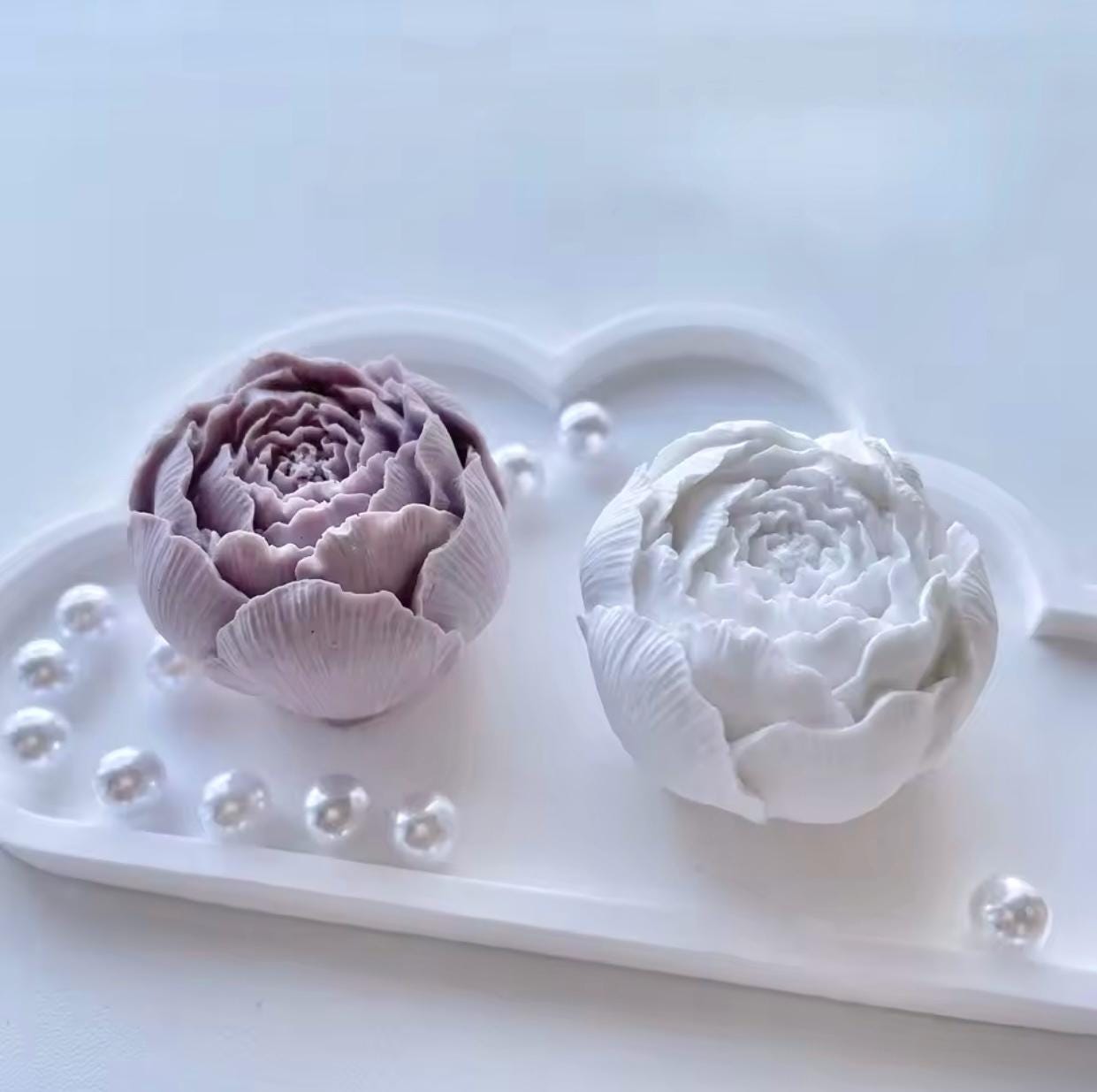 floreale rosa forma rotonda sapone stampo in silicone per cioccolatini, vassoio, Homemade Soap Mold, fai da te Mestiere muffa, realizzazione candele Molding Tool, cake Decration stampo da fo