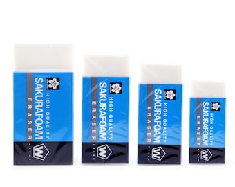 XRFW-100 Ultra Clean Sakura eraser for art and school, Sakura eraser, Pencil eraser, School Erasing, (20pcs/box) Made in Japan