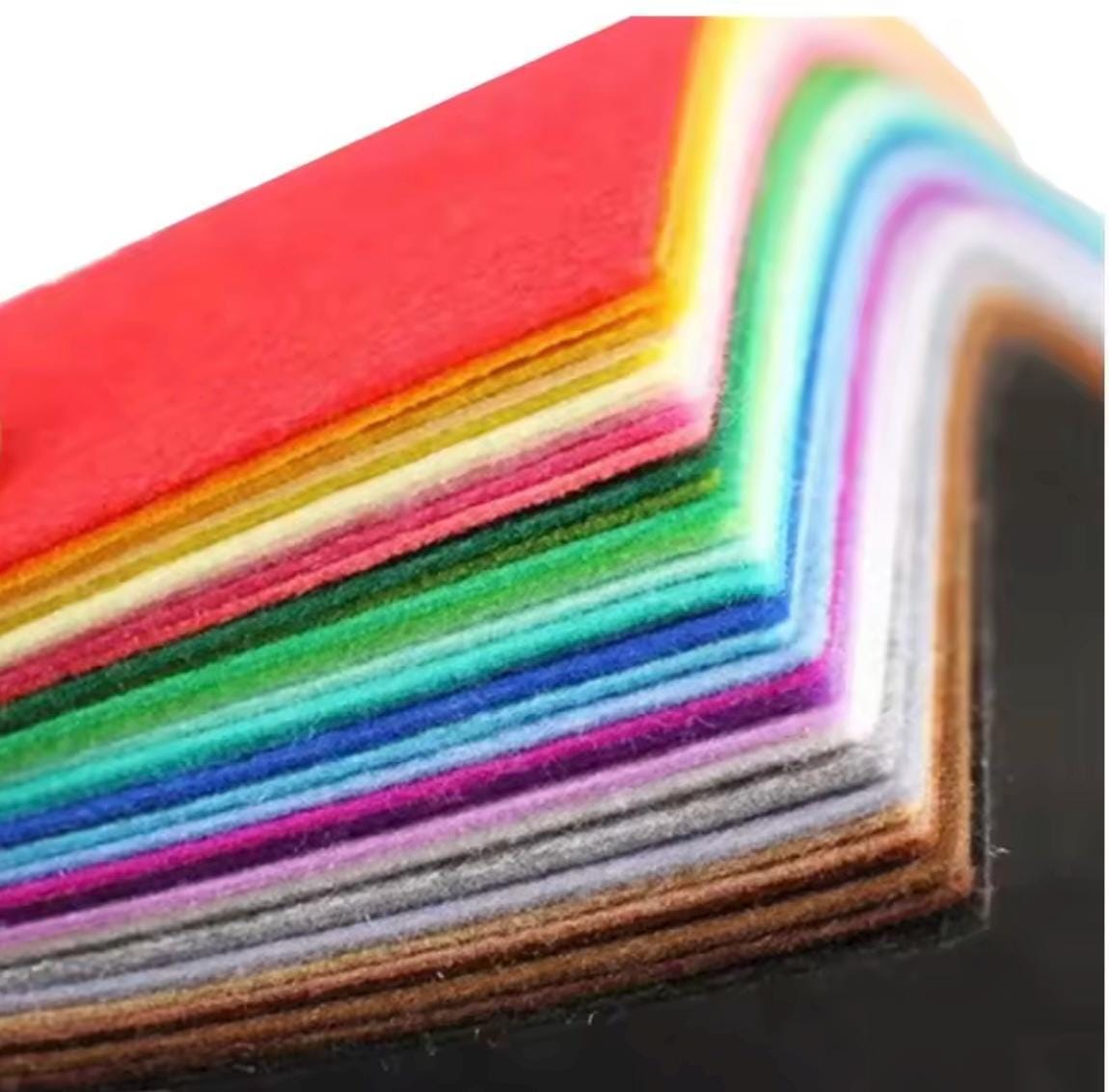 Fogli in feltro colorato, 40 pezzi, per fai da te, cucito