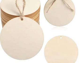 DIY Wood Slices with Hole – 20/30/40/50mm Round Discs