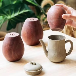 Wooden Pottery Tools - Round Spout & Edge Repair for Teapots, Teacups and Clay Crafts
