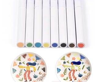 Pottery Art Underglaze Marker Pen - Ceramic Pigment DIY Painting Pen, Dot Painting Craft Tools for Pottery