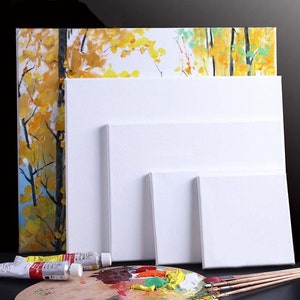 Tela di cotone su telaio, tavolo da disegno in legno di tela bianca per dipingere su tela, cornici per dipinti su tela, tela per pittura a olio vuota