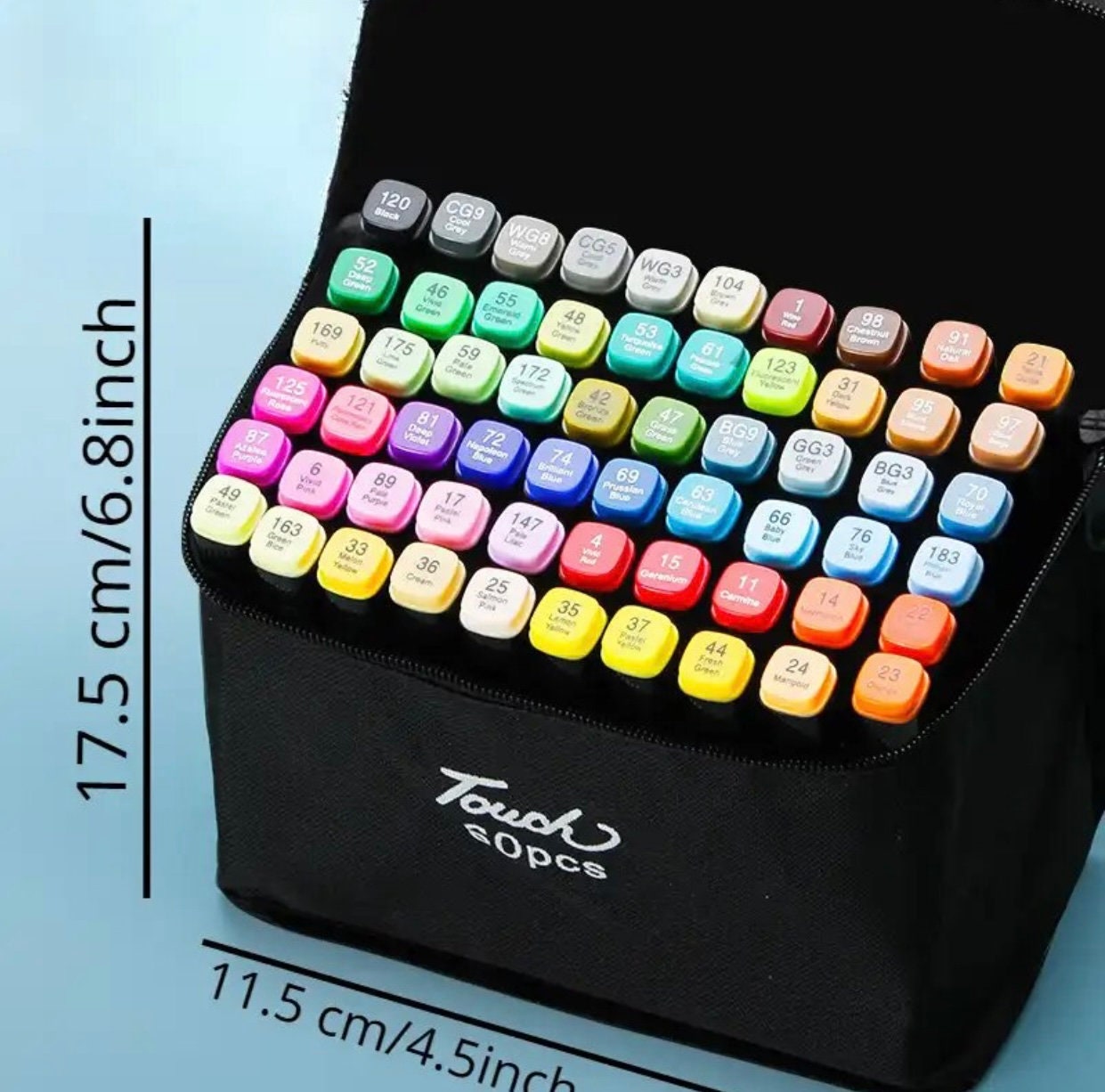 SANJOKI Profill - Set di 120 pennarelli colorati con pennello e punta fine, inchiostro più grande, capacità massima costruita per creatori, artisti, adulti, illustrazioni da colorare