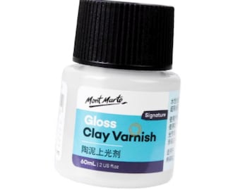 60ml Gloss Varnish for Air Dry Clay, High Gloss Sealant, Long-Lasting Clear Glaze for Crafts, Multi-Purpose Gloss Finish