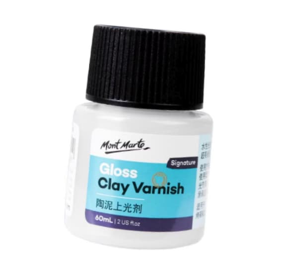 60ml Gloss Varnish for Air Dry Clay, High Gloss Sealant, Long-Lasting Clear Glaze for Crafts, Multi-Purpose Gloss Finish