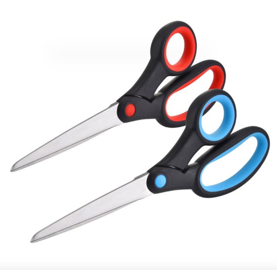 Left Hander Scissors, 8 Inch Soft Grip Left-handed Scissors for Adults  Student Kids, Southpaw Scissors, Safety Left-handed Scissors 