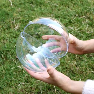 20cm Fillable Ornament - Clear Decoration Ball - Christmas Clear Ornament Sphere - Party Decoration Hanging Ball