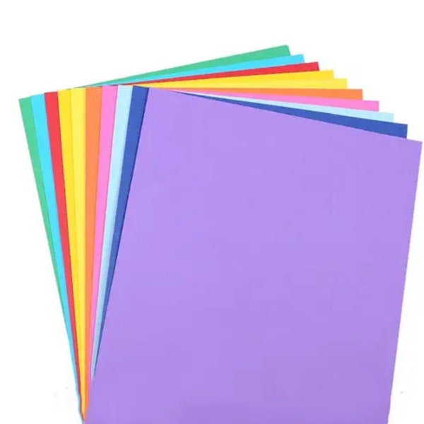 Multifunctional colourful A4 paper, coloured copy Paper. cardstock colourful Paper, scrapbooking and school supplies Pack of 100 sheets 230g