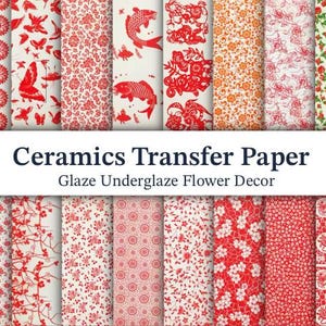 Carta trasferibile in argilla ceramica, carta smaltata sottosmalto, decorazione sottosmalto, cottura in forno, decalcomanie su ceramica, artigianato in ceramica.