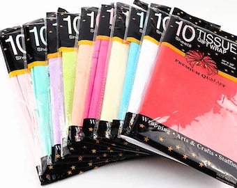 Fri frakt 10 st/50 x 66 cm presentpapper, silkespapper, blompapper, vinpapper, skjort-, skor- och kläderinslagning.